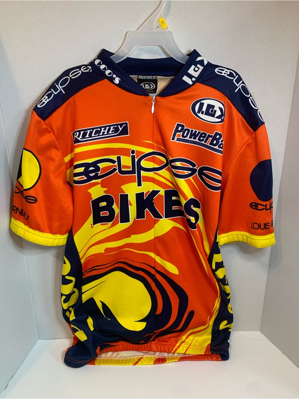 Louis Garneau Orange & Yellow Team Cycling Jersey Men’s Medium
